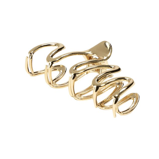 Pince &agrave; cheveux m&eacute;tal dor&eacute; zig zag