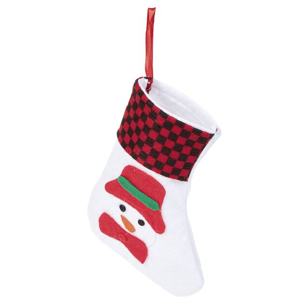 Grande chaussette de No&euml;l en feutre x2