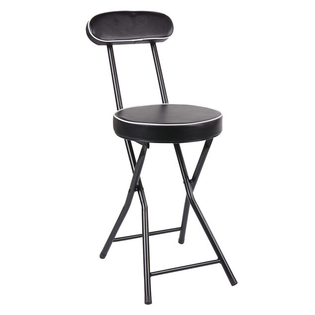 Chaise pliante Tony Noire &Oslash;30 x H.74 cm