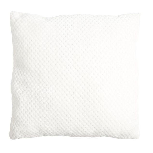 Coussin carré uni texture relief 45x45cm (4 modèles)