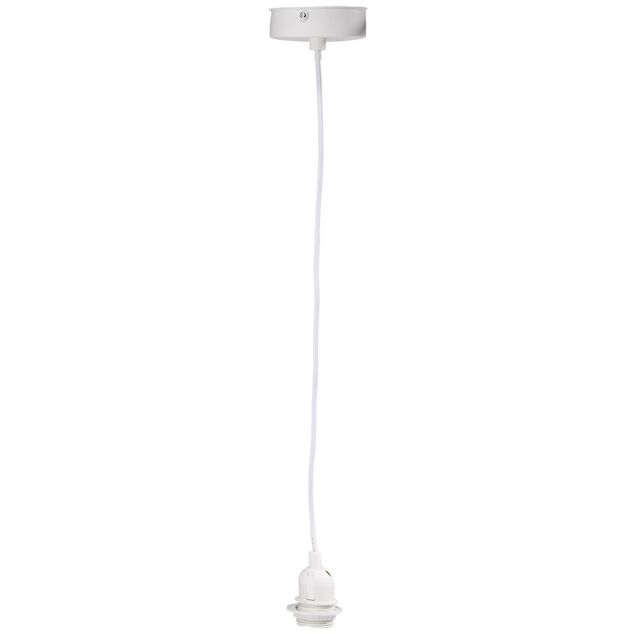 Ampoule suspendue c&acirc;ble blanc E27 &Oslash;6xH120cm