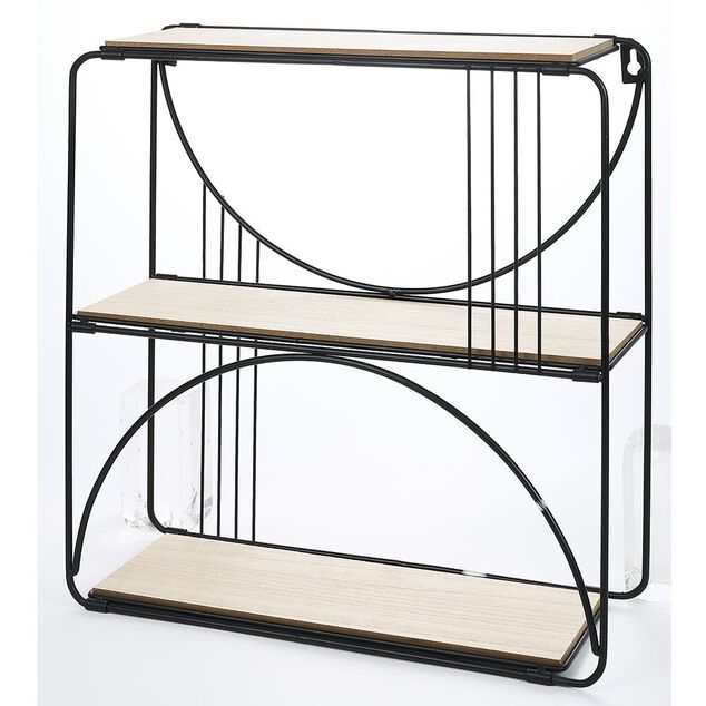 &Eacute;tag&egrave;re pliante m&eacute;tal et bois 36x12,5xH36cm