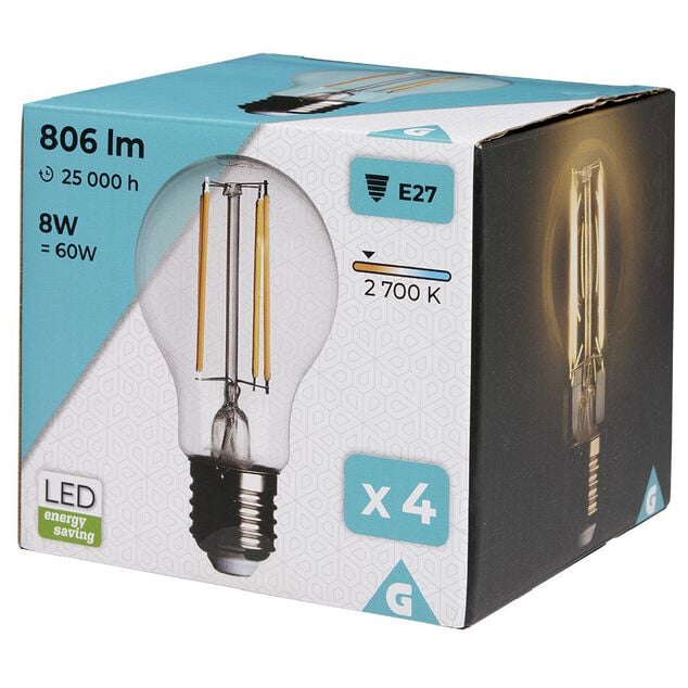 Ampoule led &agrave; 4 filaments E27