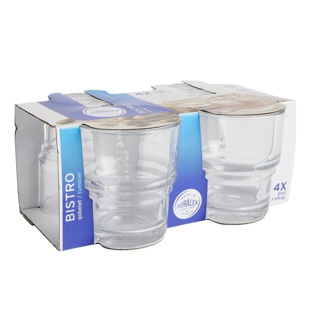 Verre transparent Bistro 250ml x4