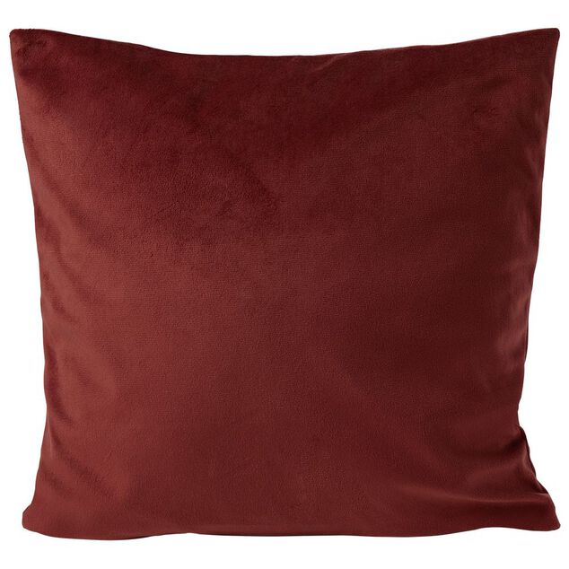 Housse de coussin velours 40x40cm terracotta