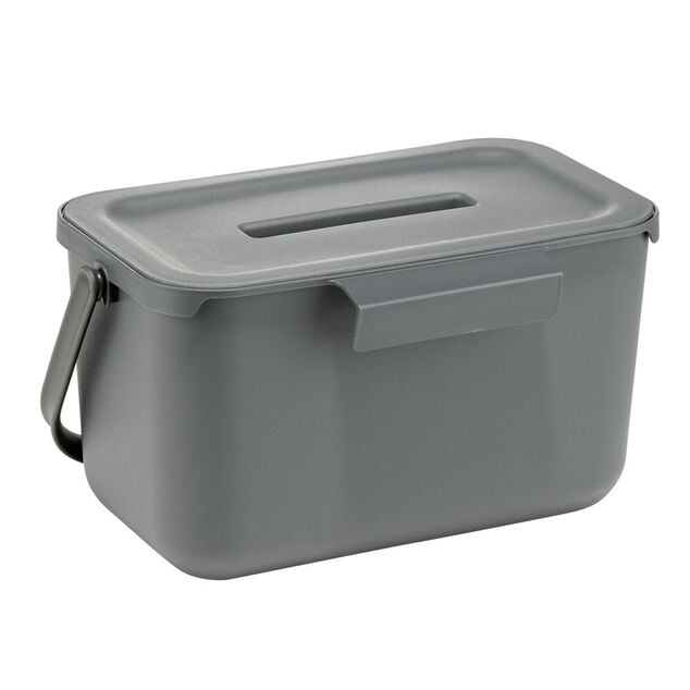 Poubelle compost de porte 4L plastique gris 25,5x16,5xH14cm