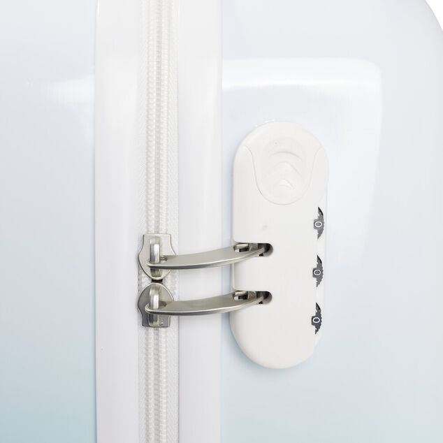 Valise cabine 32L trolley 4 roulettes d&eacute;grad&eacute; bleu 35x20xH55cm