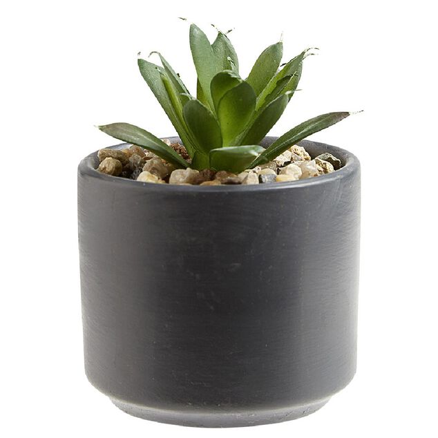 Plante artificielle avec pot c&eacute;ramique