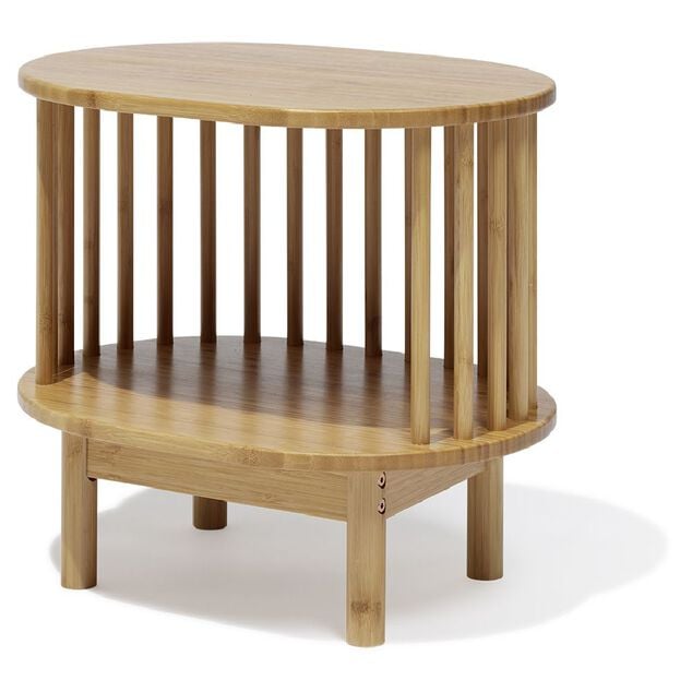 Chevet Ga&iuml;a bambou naturel - L46xP35xH41,5cm