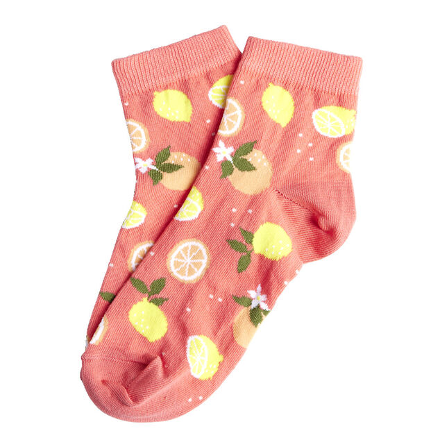 Chaussettes femme corail motifs citrons T36/40