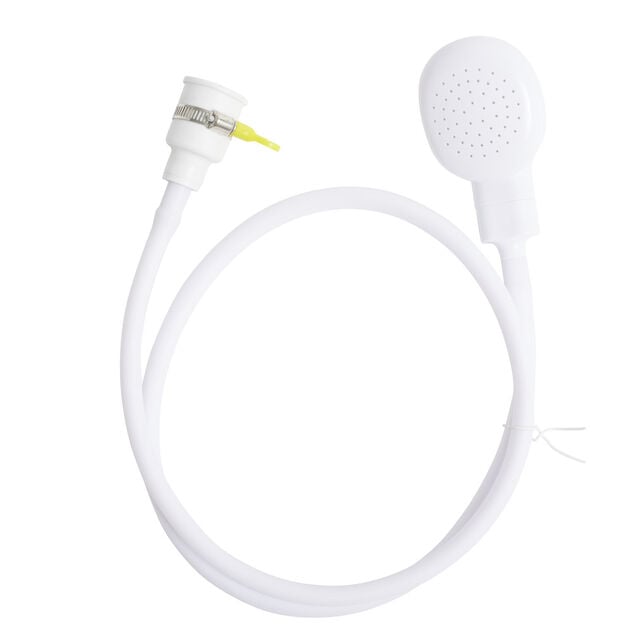 Pommeau de douche nomade pour robinet avec flexible blanc L113cm