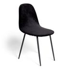 Housse de chaise velours extensible noir L45xP40xH45cm