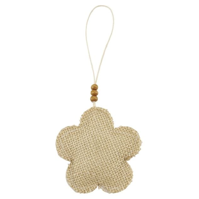 Figurine jute &agrave; suspendre d&eacute;co P&acirc;ques 5x1xH18cm