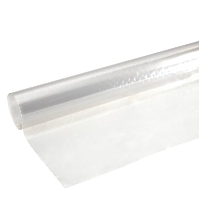 Toile cir&eacute;e Cristal plastique transparent140cm