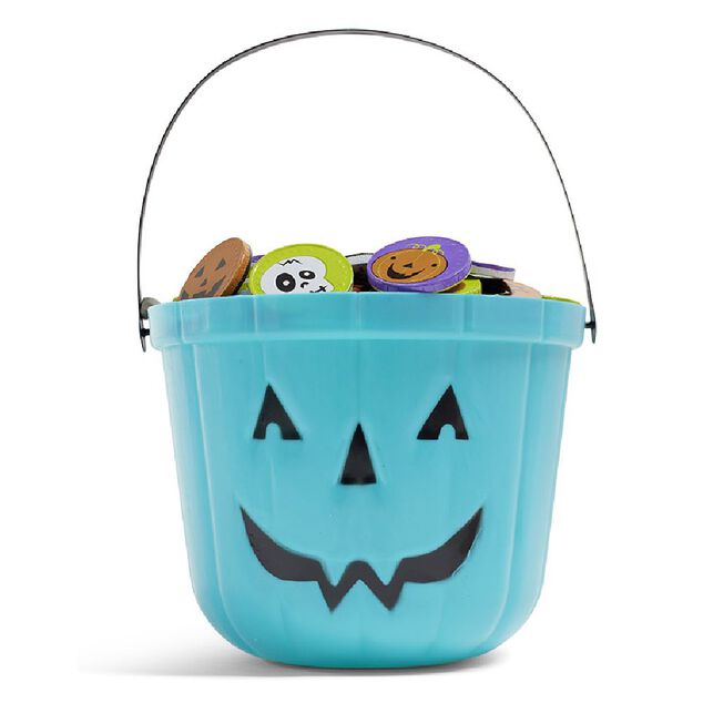 Seau &agrave; bonbons Halloween design citrouille (3 mod&egrave;les)