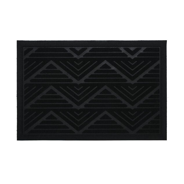 Paillasson ext&eacute;rieur antid&eacute;rapant losange stri&eacute; en relief 60x40cm