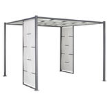 Tonnelle Osaka acier et polyester gris UPF50+ 300x300xH225cm 9m&sup2;