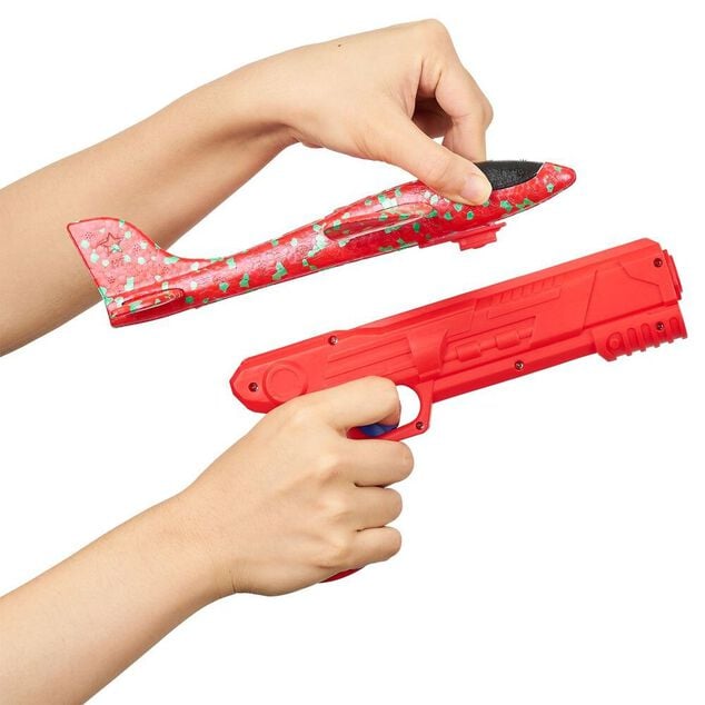 Set avion avec pistolet lanceur L.23cm