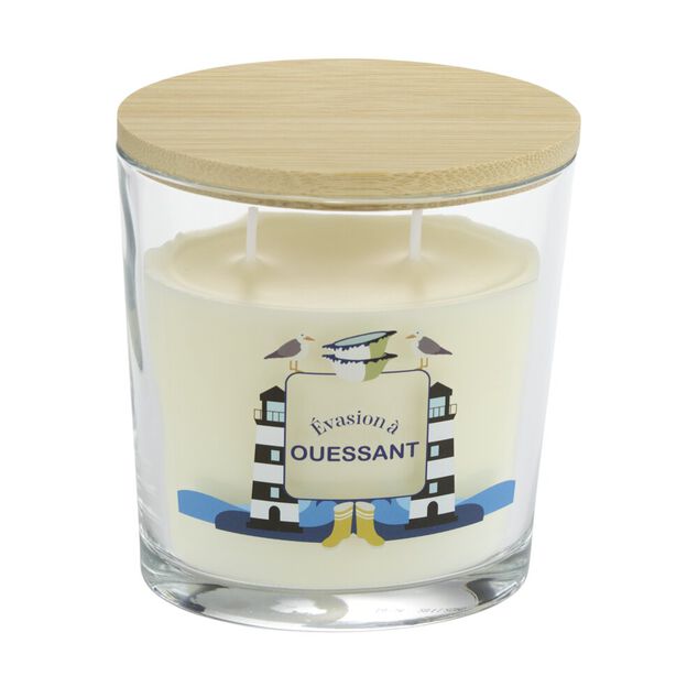 Bougie parfum&eacute;e Ambiances Devineau 2 m&egrave;ches Ouessant senteur embruns 30H