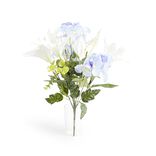 Fleur artificielle piquet lys/hortensia violet &Oslash;20xH46cm