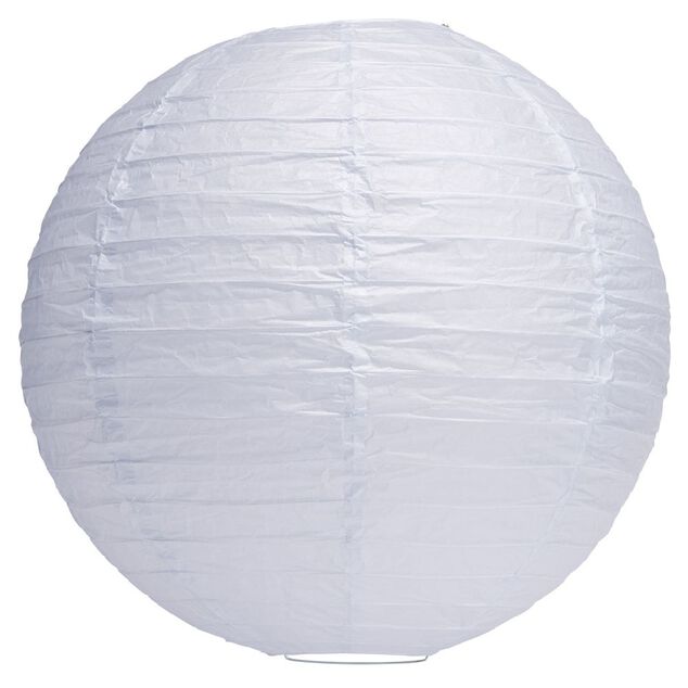 Suspension boule chinoise papier bleu - Ø40xH38cm