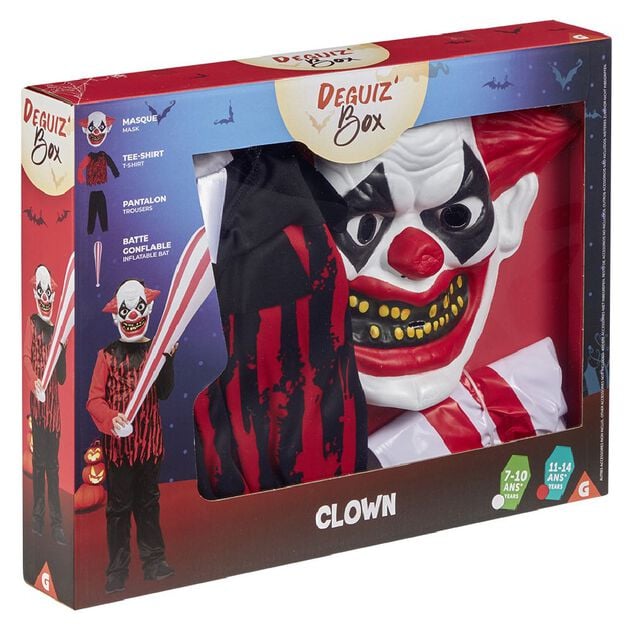 Deguiz'box enfant Halloween clown d&eacute;moniaque 7/10 ans