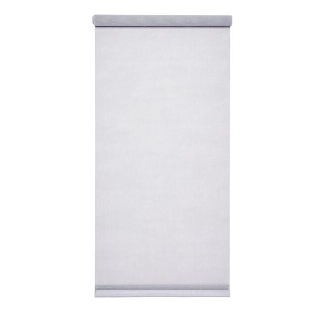 Store enrouleur tamisant gris 37x160cm - cha&icirc;nettes et fixations fournies - 2 syst&egrave;mes de fixation avec ou sans per&ccedil;age