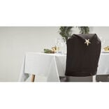 Housse de chaise noire motif étoile or