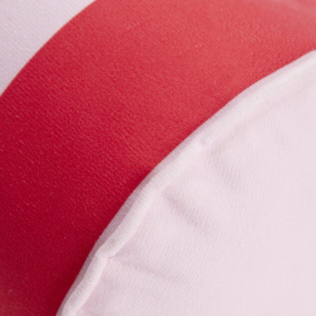 Coussin forme boudin bayad&egrave;re rayures color&eacute;es &Oslash;15x40cm (2 mod&egrave;les rouge ou vert )