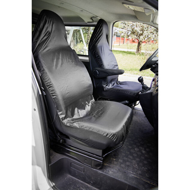 Housse de si&egrave;ge de voiture noir 52x128cm