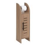 Meuble WC en bois avec d&eacute;rouleur papier et 1 porte L&eacute;on 20x19xH78,5cm