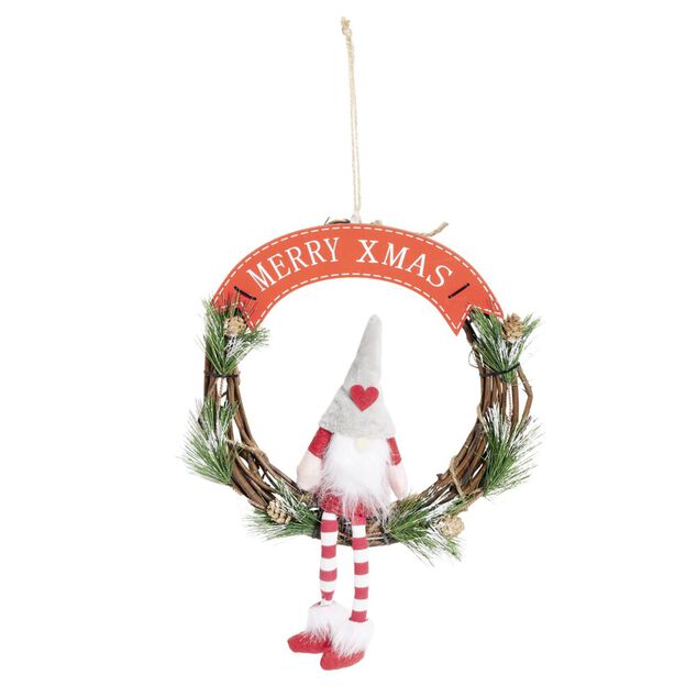 Couronne de Noël gnome Ø30cm