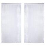 Voilage rayures uni blanc 60x120cm 1 paire