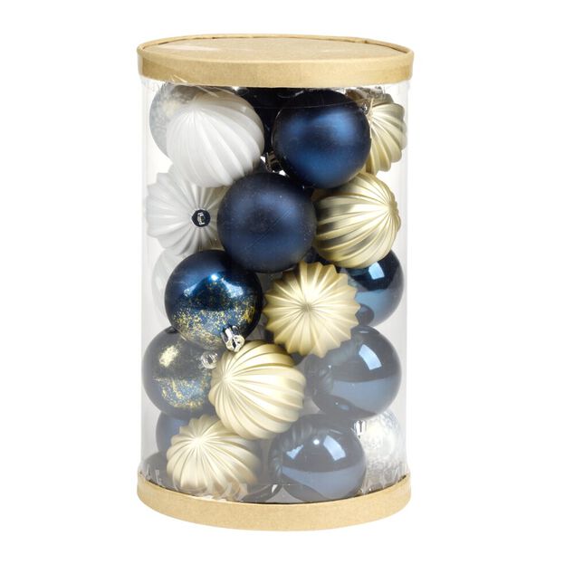 Boule de No&euml;l x25 bor&eacute;al &Oslash;6.5cm