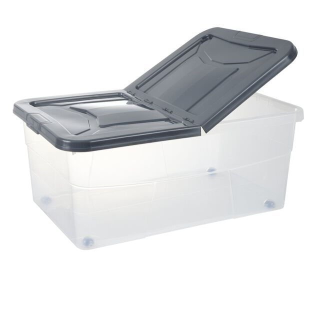 Box dessous de lit gris 45L