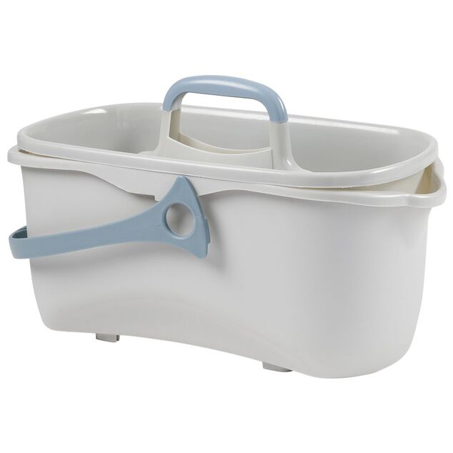 Seau de ménage 11L avec panier gris et bleu