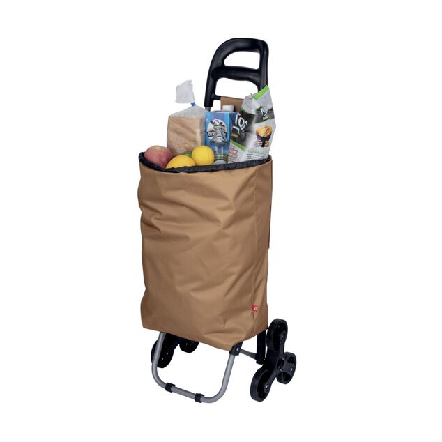 Chariot de course 3 roues marron 35x26xH89cm