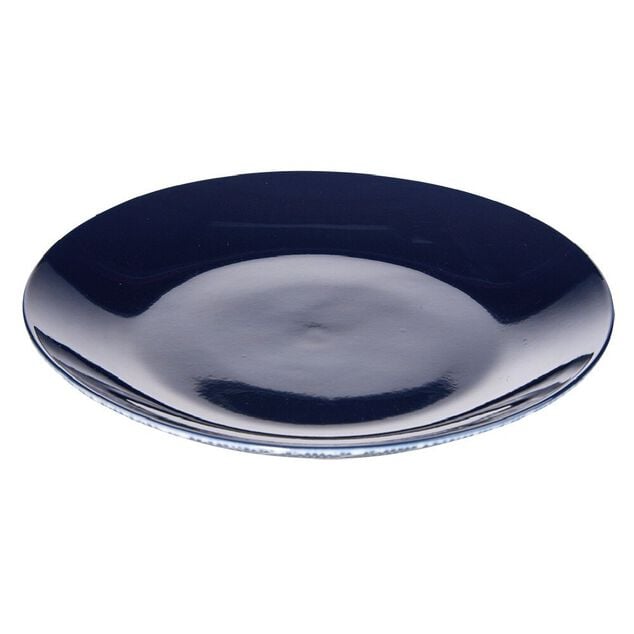 Assiette à dessert décor vague japonaise bleu et blanc Ø20cm