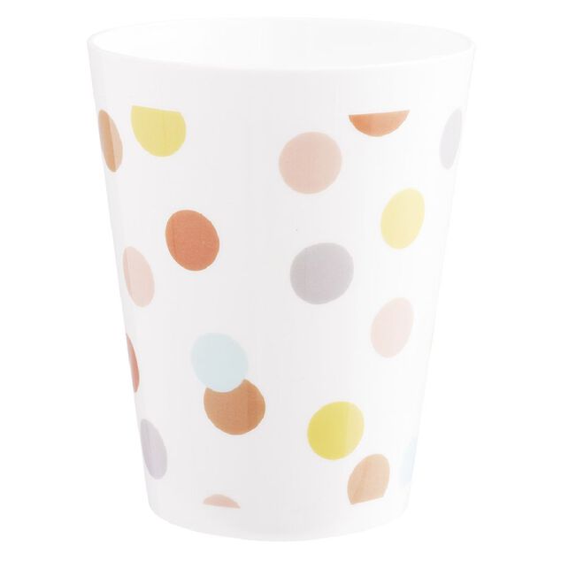 Gobelet en plastique décor pois multicolore