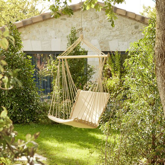 Hamac fauteuil Majorque taupe 1 personne