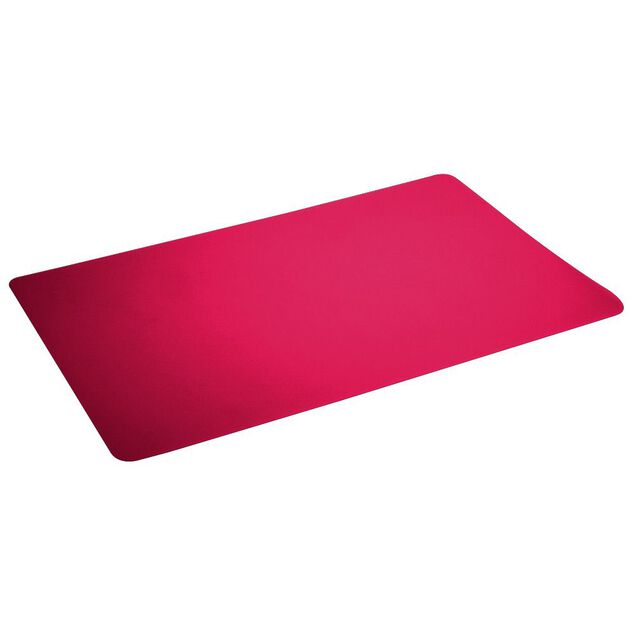 Set de table rectangulaire plastique rouge uni