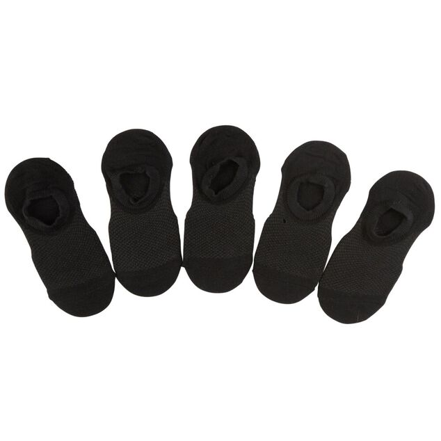 Paires de chaussettes invisible x5 femme noir