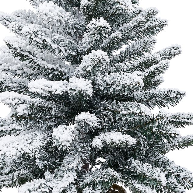 Sapin artificiel enneig&eacute; pot tress&eacute; 258 branches &Oslash;56xH100cm