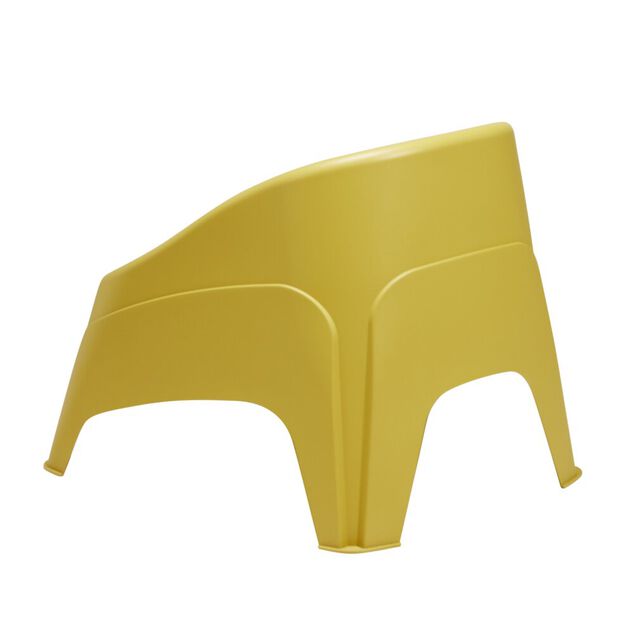 Fauteuil de jardin N&eacute;o monobloc plastique jaune ocre 79,5x76,5xH57,5cm