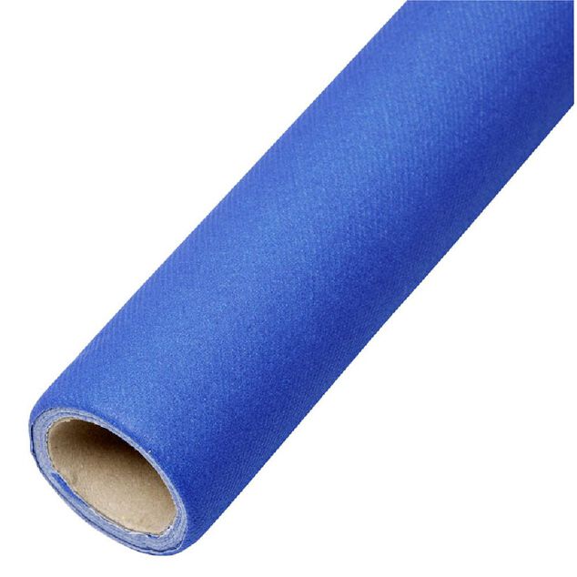 Nappe en papier voie s&egrave;che effet tissu bleu nuit 4m