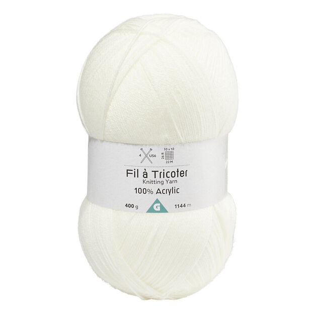 Fil &agrave; tricoter acrylique pelote 400gr - 4 mod&egrave;les