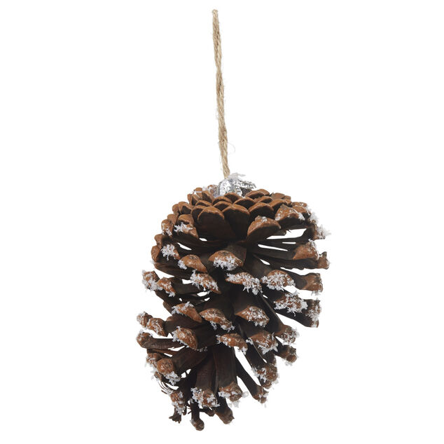 Pomme de pin de No&euml;l &agrave; suspendre marron