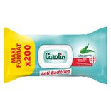 Lingettes multisurface x200 Carolin anti-bactérien sans javel maxi format