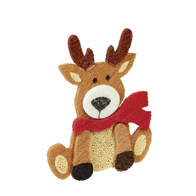 Stickers de No&euml;l renne en feutrine x6