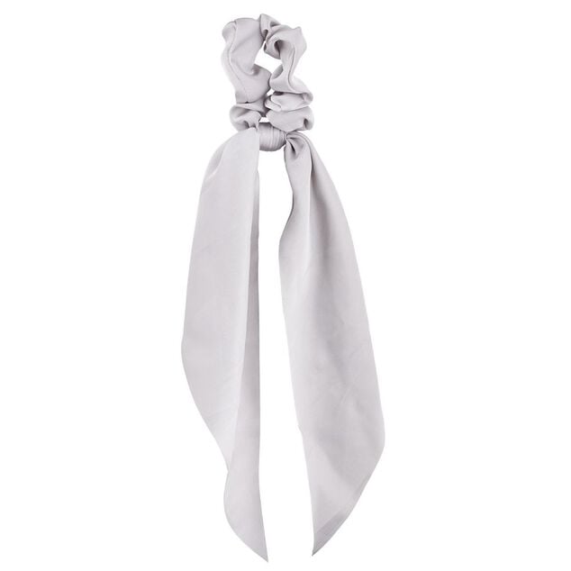 Chouchou foulard long argent&eacute;